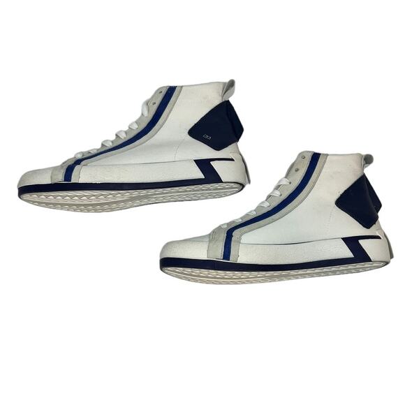 ZARA Blue & White High Top Ankle Tennis Shoes SZ 37 - Picture 4 of 12